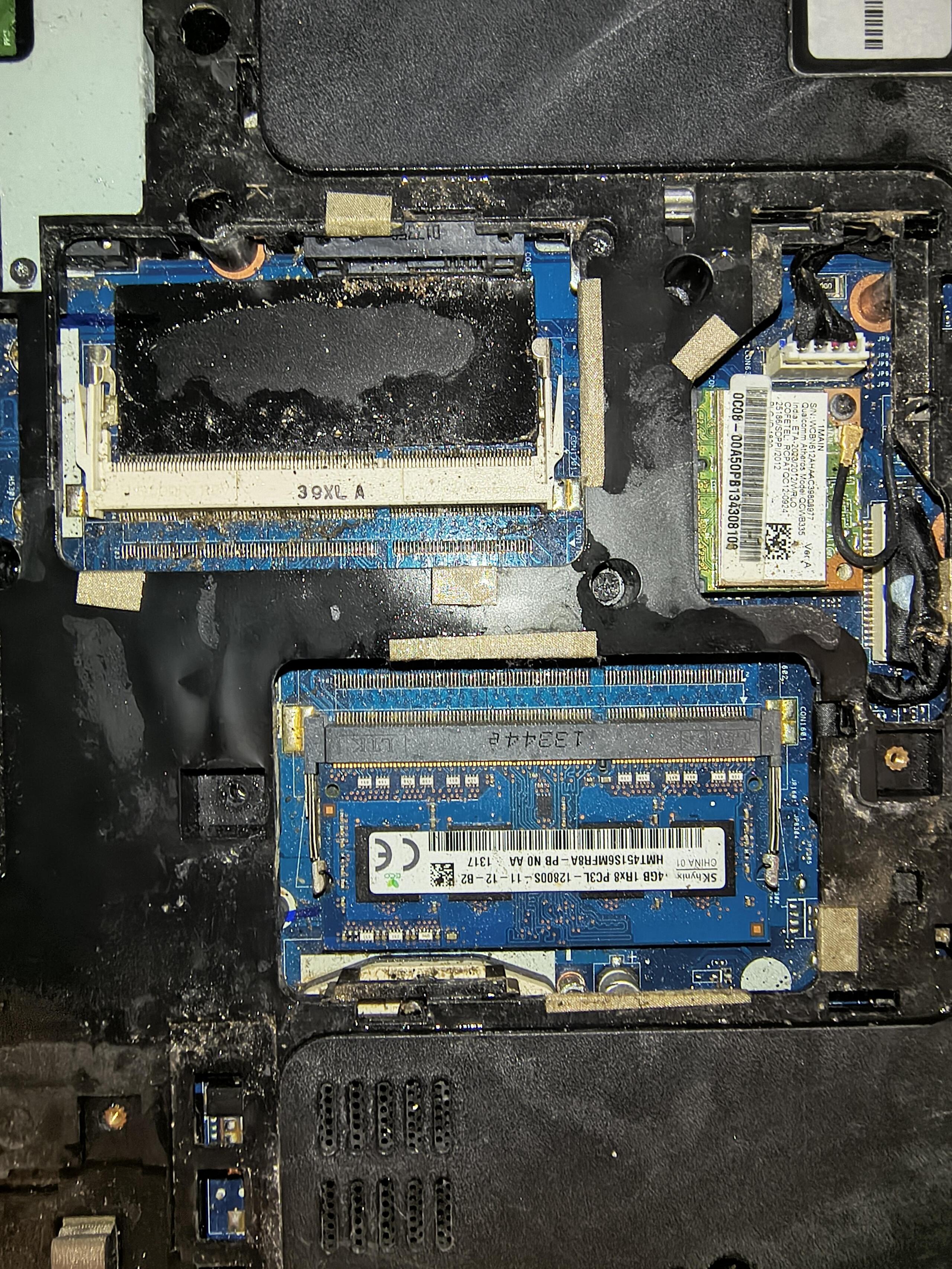 An example of the dirt on the board